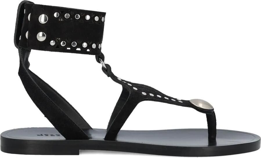 ISABEL MARANT Edil leren sandalen met studs Zwart