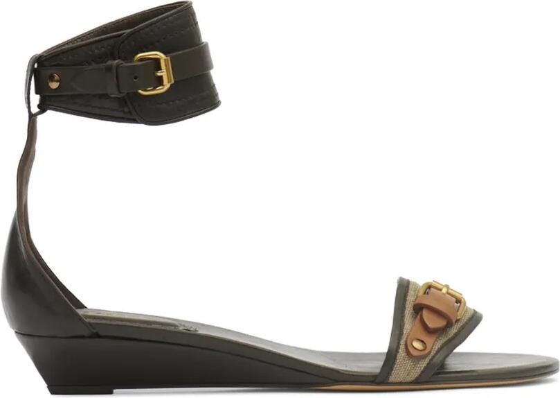 ISABEL MARANT Edony sandalen met open neus en enkelbandje Groen