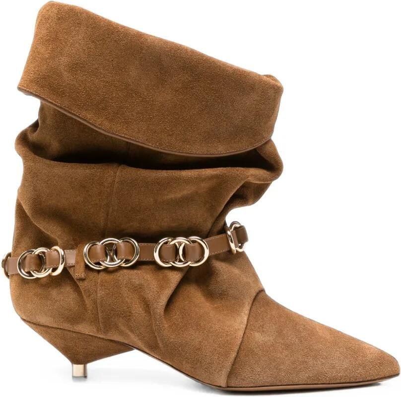 ISABEL MARANT Edrik enkellaarzen met ringdetail Bruin