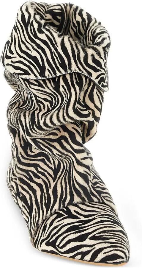ISABEL MARANT Edrik enkellaarzen met zebraprint Beige - Foto 3