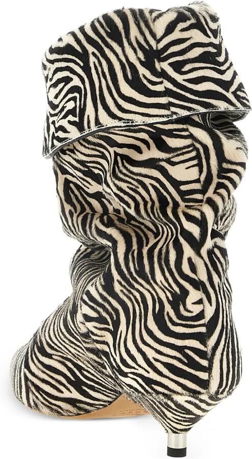 ISABEL MARANT Edrik enkellaarzen met zebraprint Beige - Foto 2