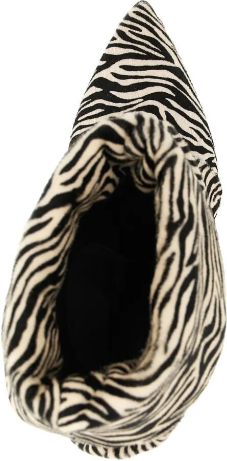 ISABEL MARANT Edrik enkellaarzen met zebraprint Beige - Foto 4