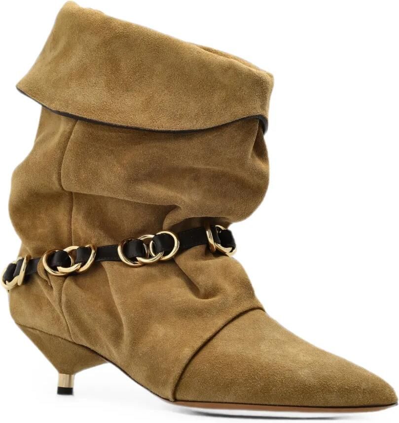 ISABEL MARANT Edrik Rings slouchy enkellaarzen Beige