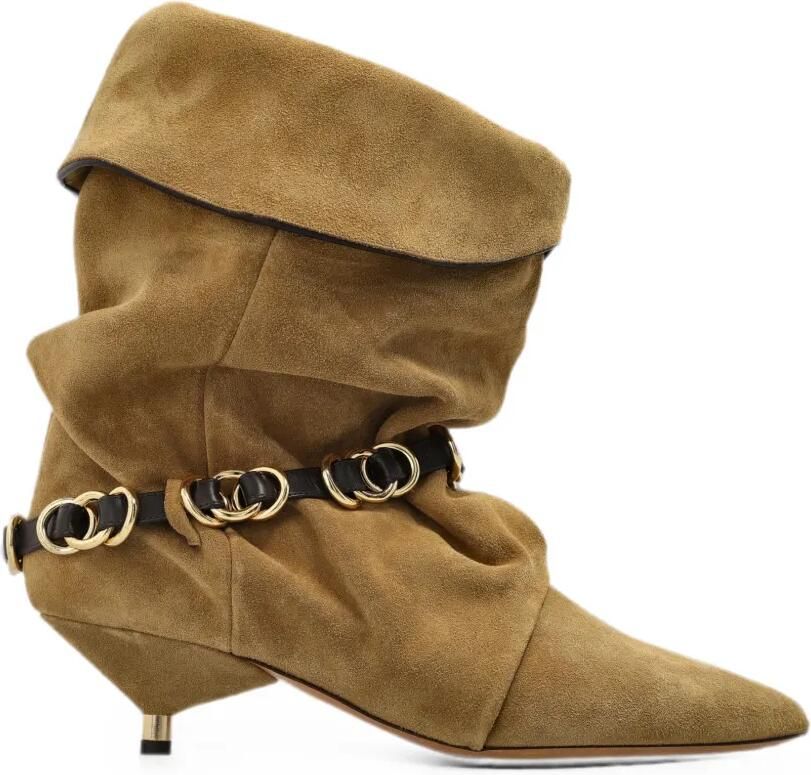 ISABEL MARANT Edrik Rings slouchy enkellaarzen Beige - Foto 4