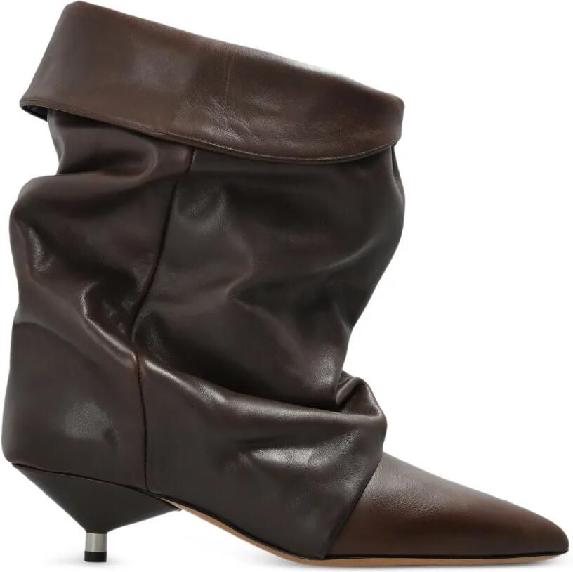 ISABEL MARANT Edrik slouchy enkellaarzen Bruin