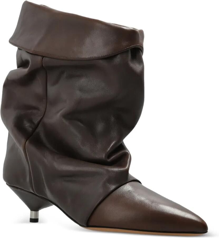 ISABEL MARANT Edrik slouchy enkellaarzen Bruin - Foto 2