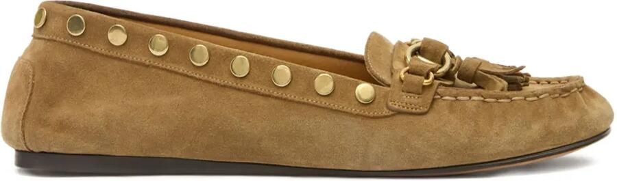 ISABEL MARANT Faxel loafers met kwastje en studs Bruin