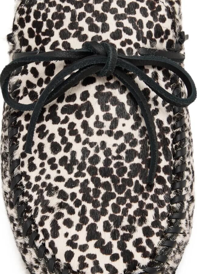 ISABEL MARANT Fitza-GB leren loafers met dierenprint Wit - Foto 3