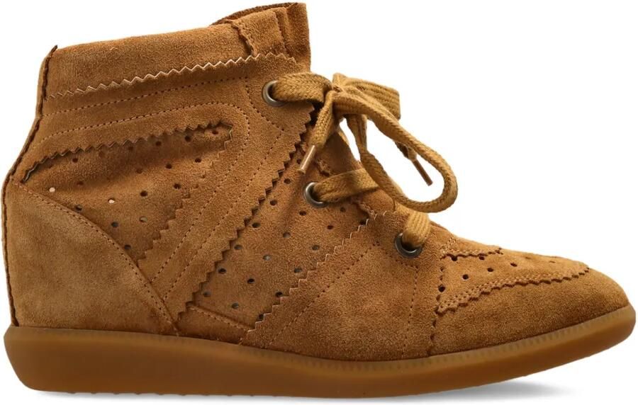 ISABEL MARANT Geperforeerde enkellaarzen met sleehak Bruin