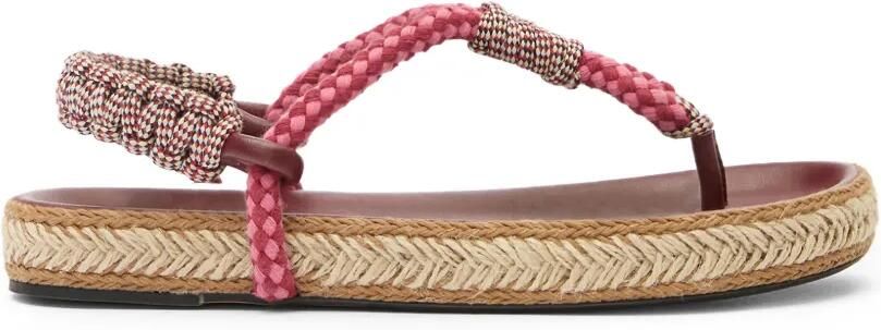 ISABEL MARANT Gypso katoenen en leren sandalen Roze