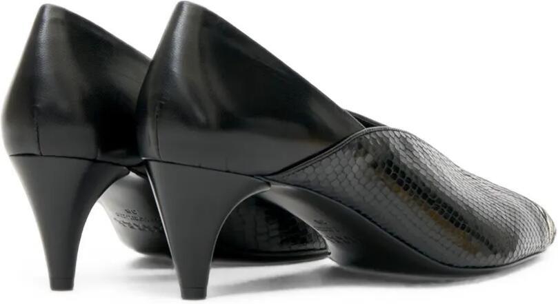 ISABEL MARANT Ilou leren pumps met kitten-hak en python-effect Zwart - Foto 4