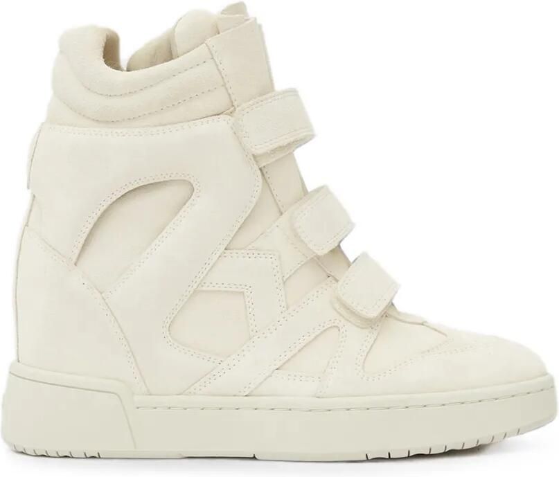ISABEL MARANT IM3 high-top sneakers met sleehak Beige
