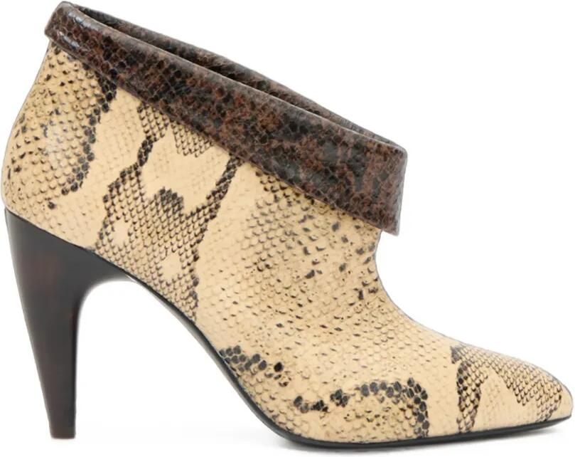 ISABEL MARANT Janela enkellaarzen Beige