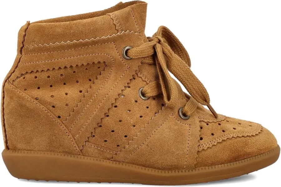 ISABEL MARANT Laarzen met sleehak en geperforeerde details Bruin