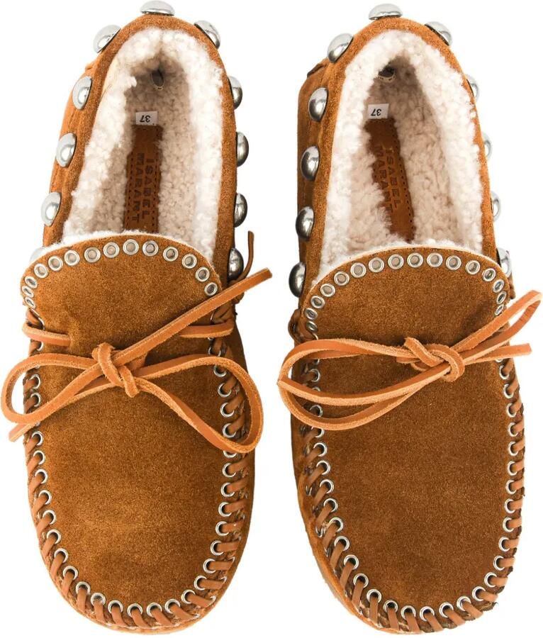 ISABEL MARANT Lammy loafers Bruin - Foto 2