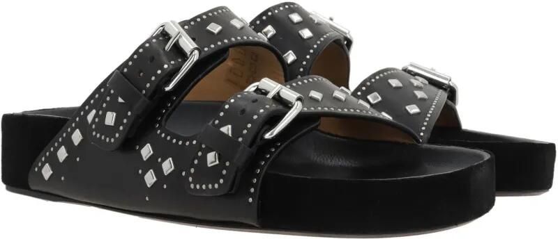 ISABEL MARANT Lennyo leren sandalen Zwart