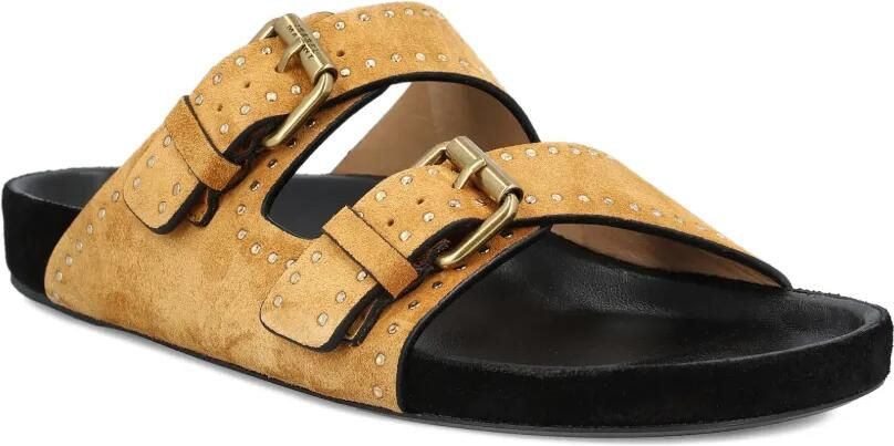 ISABEL MARANT Lennyo sandalen met dubbele bandjes en studs Bruin - Foto 2
