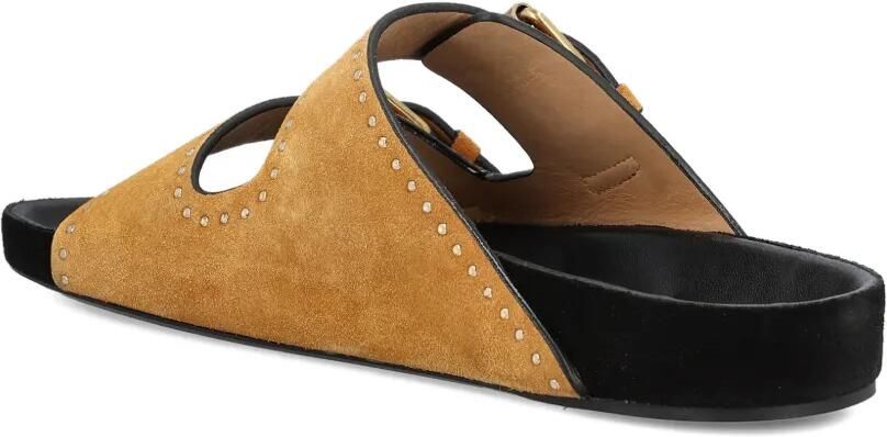 ISABEL MARANT Lennyo sandalen met dubbele bandjes en studs Bruin - Foto 3