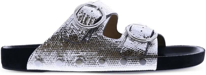 ISABEL MARANT Lennyo sandalen met studs Zilver