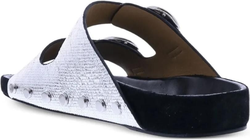 ISABEL MARANT Lennyo sandalen met studs Zilver - Foto 3
