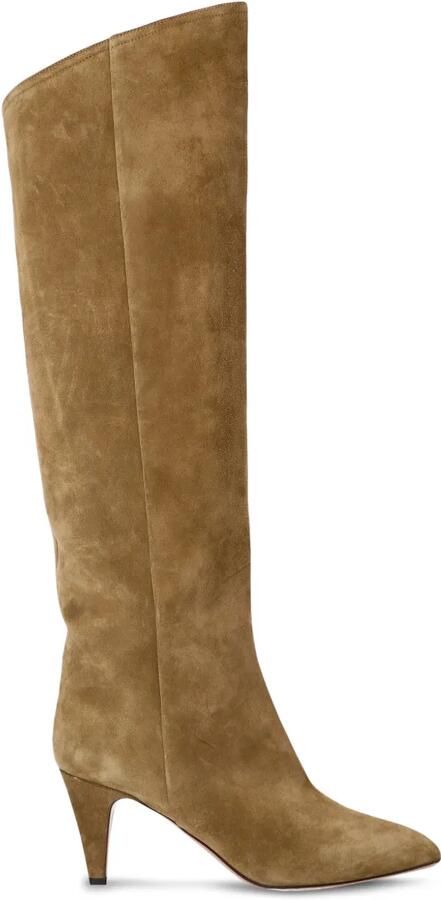 ISABEL MARANT Lispa suède knielaarzen Beige
