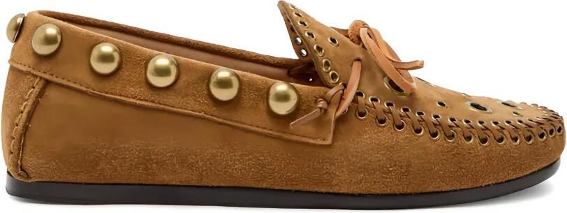 ISABEL MARANT Loafers met studs Bruin