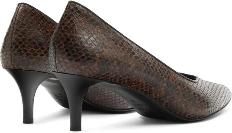 ISABEL MARANT Pamely leren pumps met python-effect Bruin - Foto 2