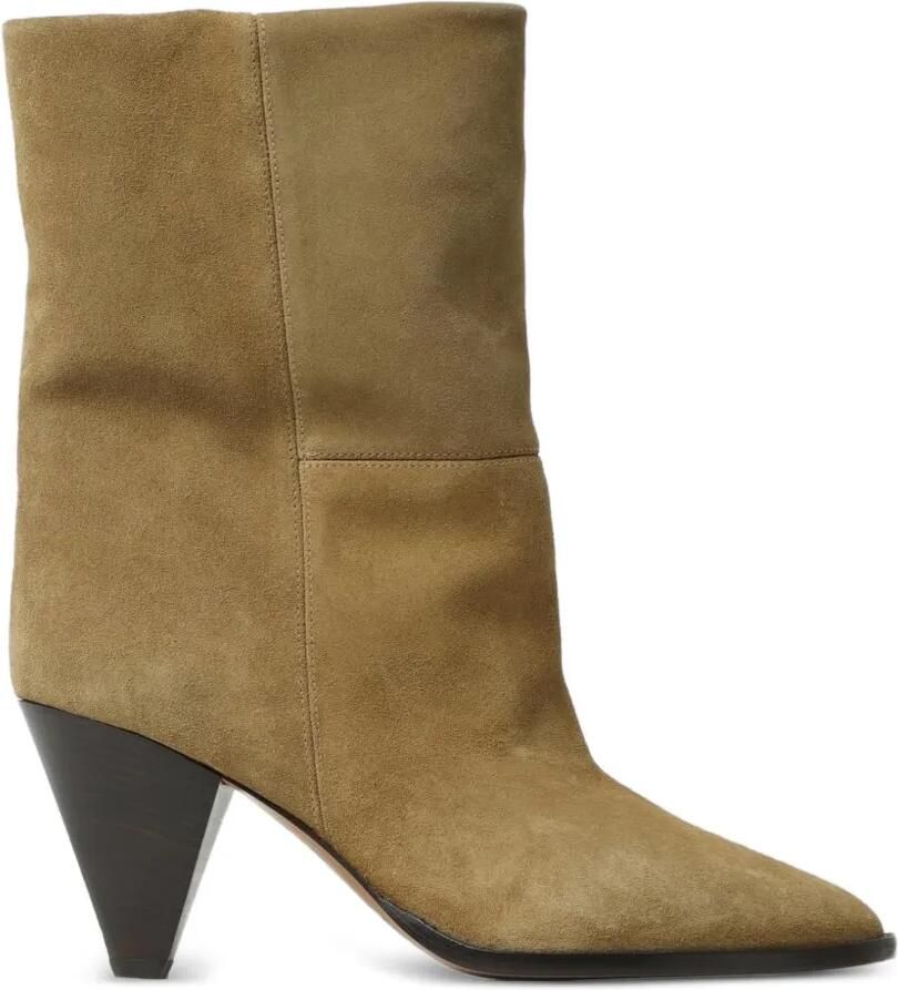 ISABEL MARANT Rouxa enkellaarzen met puntige neus Beige