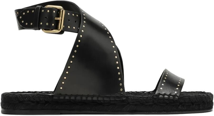 ISABEL MARANT Sandalen met gekruiste bandjes en studs Zwart