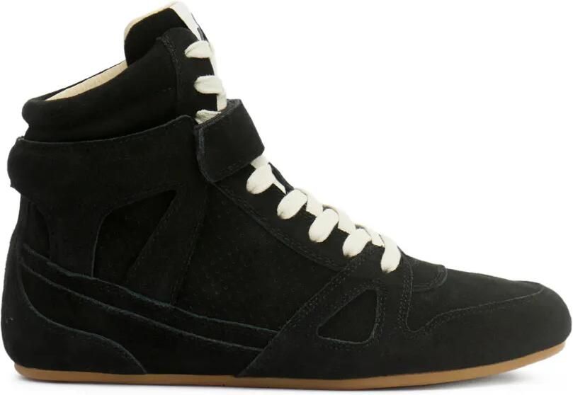 ISABEL MARANT Senny high-top leren sneakers Zwart