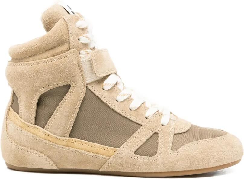 ISABEL MARANT Senny high-top sneakers met vlakken Beige