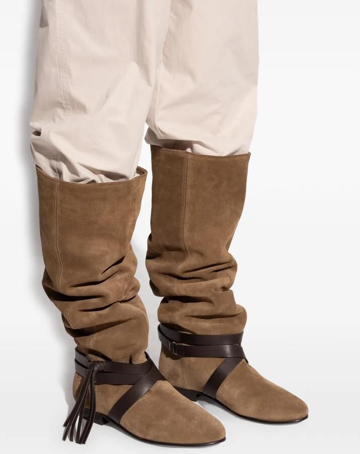 ISABEL MARANT Silmon knielaarzen Bruin - Foto 2