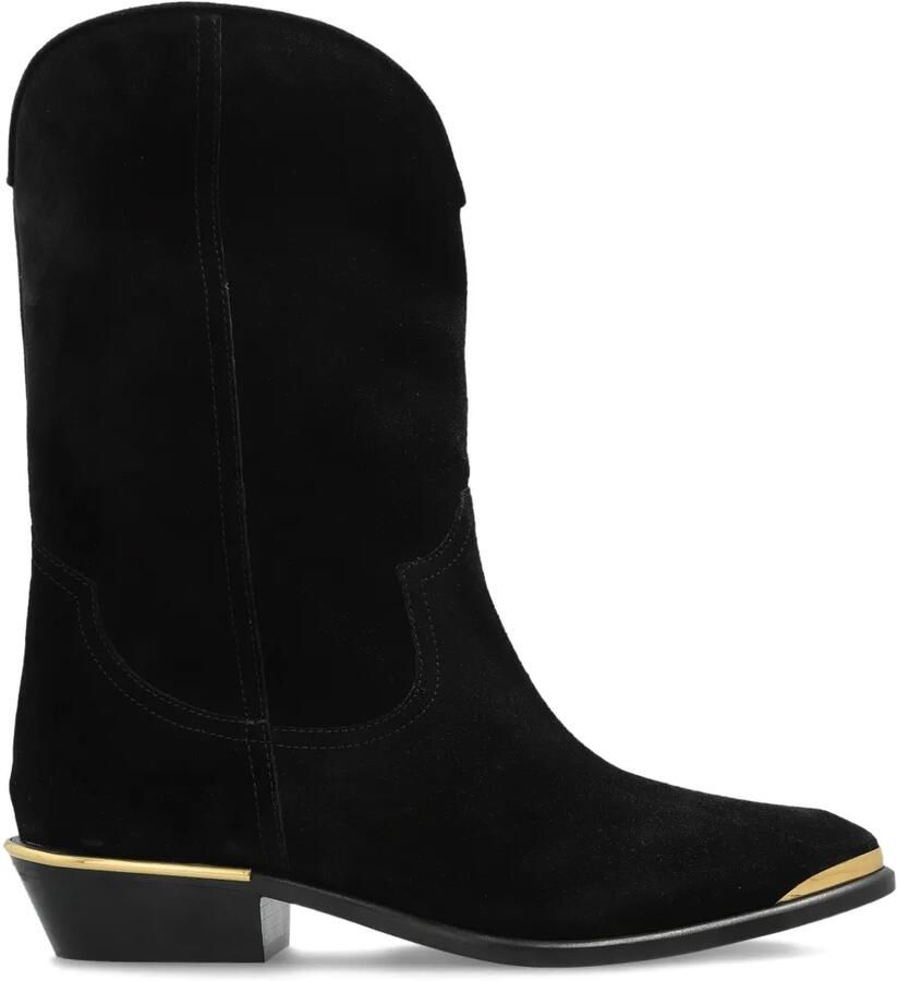 ISABEL MARANT Suède laarzen met metallic neus Zwart