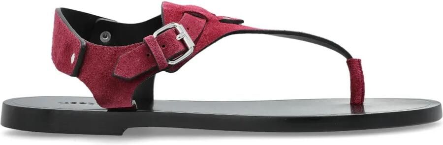 ISABEL MARANT Suède sandalen Rood