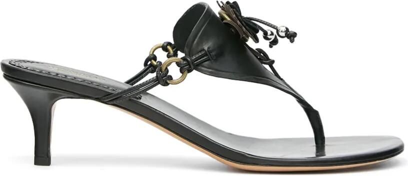 ISABEL MARANT Verfraaide Anerya leren sandalen Zwart