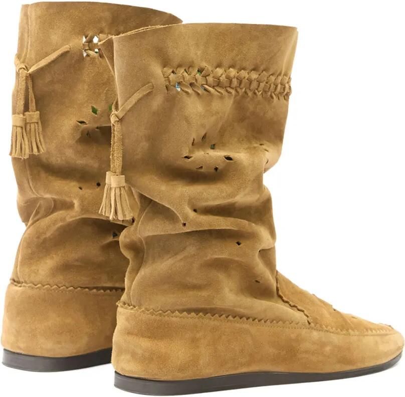 ISABEL MARANT Welky laarzen met gevlochten kwastje Beige - Foto 4