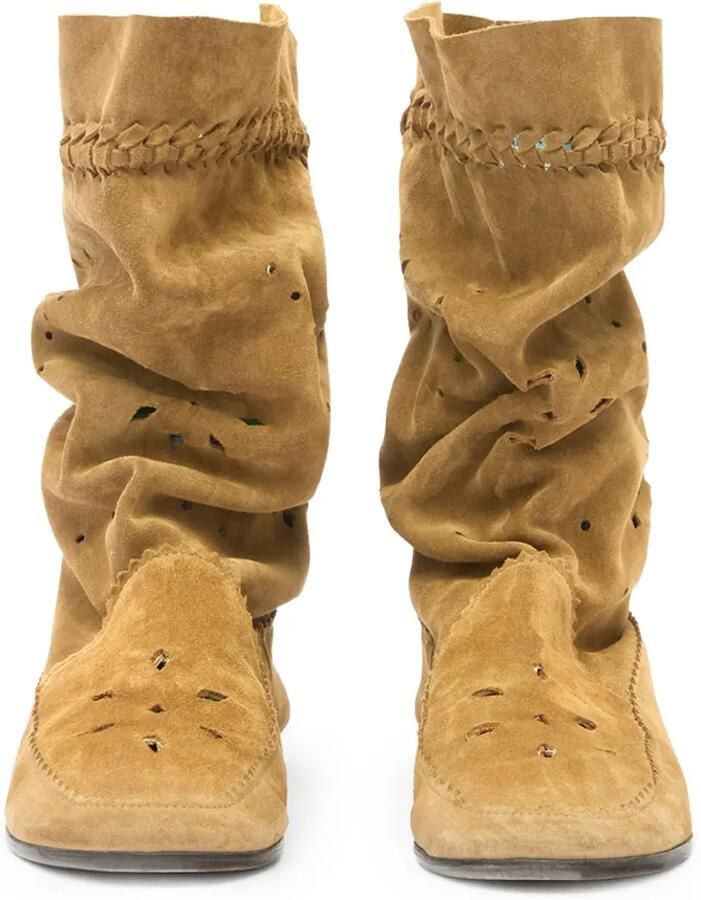 ISABEL MARANT Welky laarzen met gevlochten kwastje Beige - Foto 5