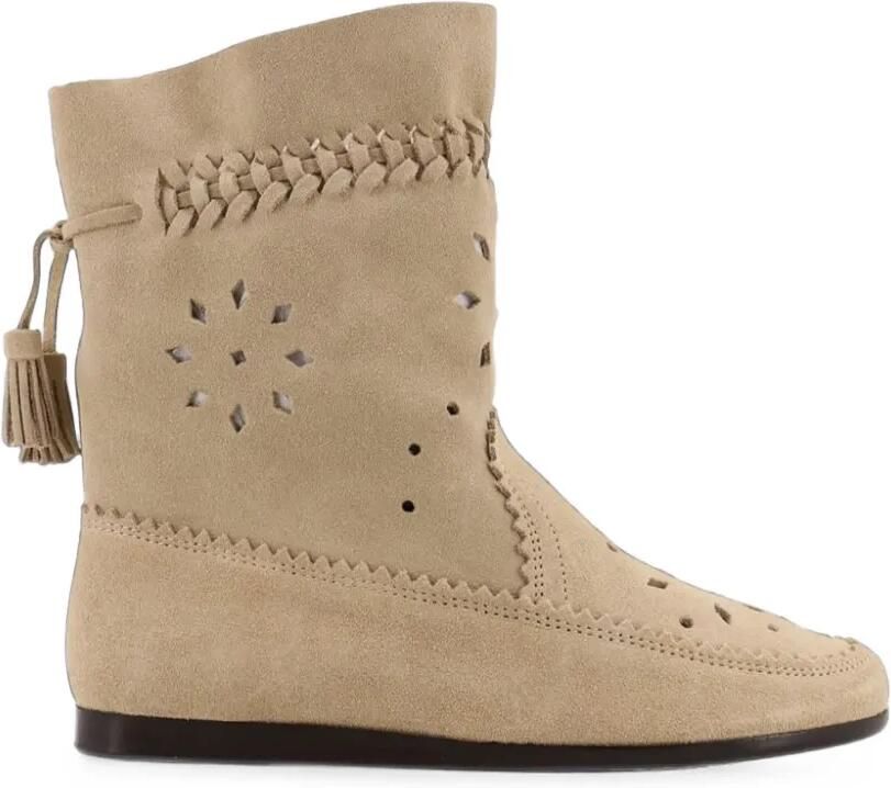 ISABEL MARANT Woosta leren laarzen Beige