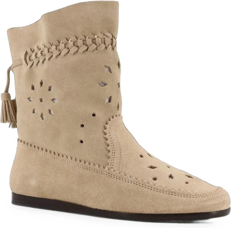 ISABEL MARANT Woosta leren laarzen Beige - Foto 2