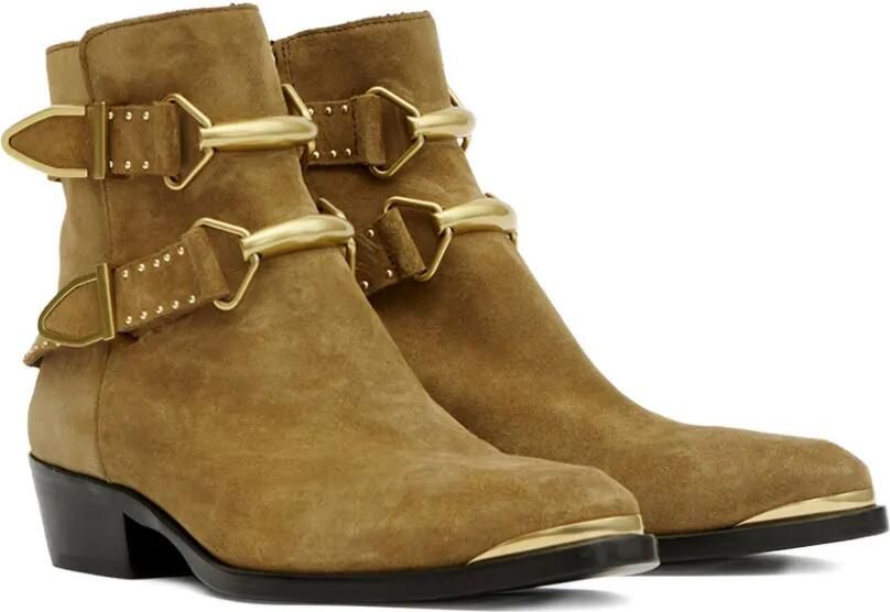 ISABEL MARANT Zalya laarzen met gesp en studs Beige - Foto 5