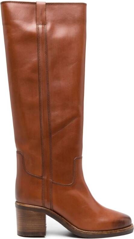 ISABEL MARANT Seenia leren laarzen Bruin