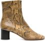 ISABEL MARANT Leaden leren enkellaarzen Beige - Thumbnail 1