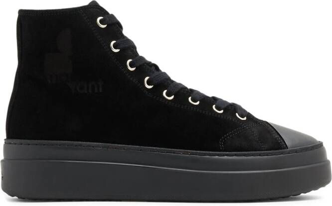 ISABEL MARANT logo-print hi-top sneakers Zwart