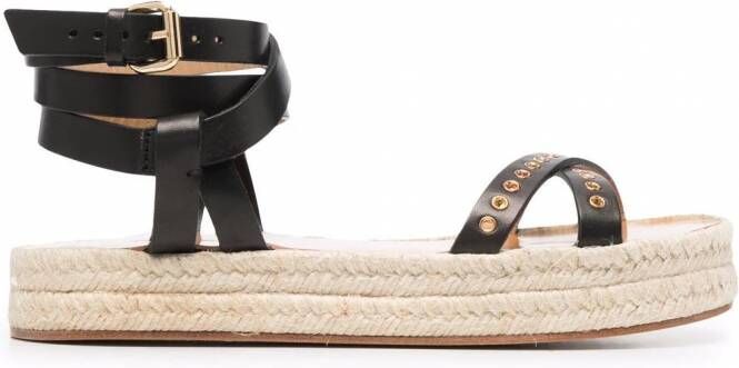 ISABEL MARANT Melyz Espadrille sandalen Zwart - Foto 4