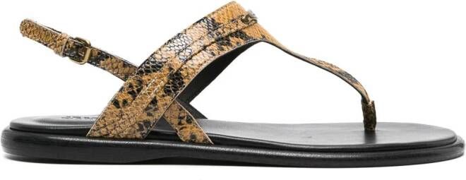 ISABEL MARANT Nya leren sandalen Beige