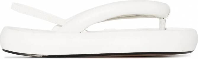 ISABEL MARANT Orene leren sandalen Wit