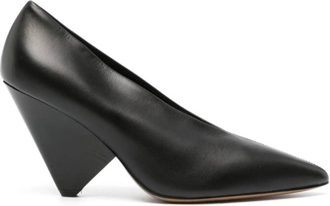 ISABEL MARANT Pandel leren pumps Zwart