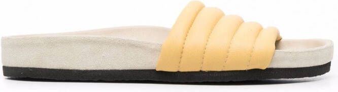 ISABEL MARANT Shellea gewatteerde slippers Geel