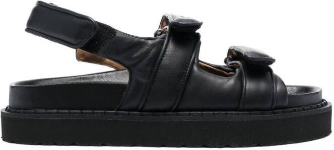 ISABEL MARANT Madee leren slingback sandalen Zwart