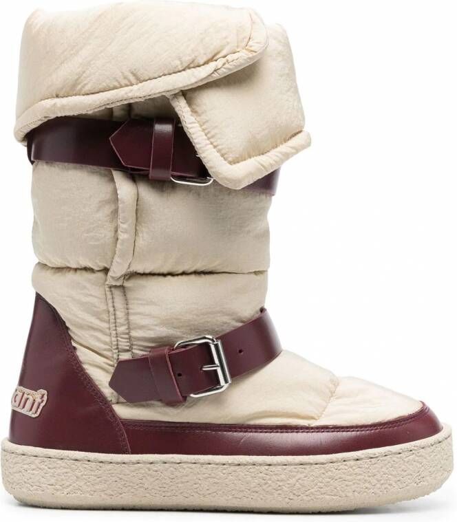 ISABEL MARANT Gewatteerde enkellaarzen Beige